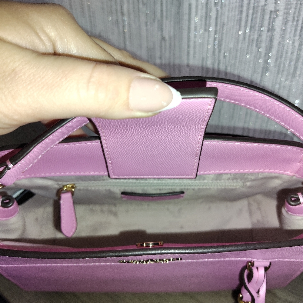 Kate Spade Madison Saffiano Leather Satchel In Surf Pink - Picture 8 of 10